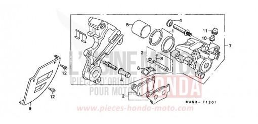 PINZA FRENO POSTERIORE (2) NX650W di 1998